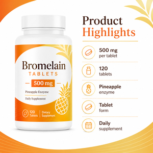 Comprimés de Sélénium, Nattokinase, Curcumine, Quercétine et Bromélaïne de Haute Qualité, Biologiques, en Vrac, 50000u/g, Végétaliens, Sans Gluten, Faible Teneur en Sucre - Product Image 3