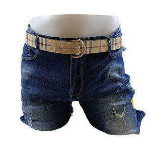 Ceinture en cuir à boucle lisse, ceinture d'affaires en cuir de vachette véritable embossé double face, tendance et décontractée, polyvalente. - Product Image 5