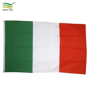 أعلام وطنية إيطالية باللونين الأبيض والأخضر والأزرق مطبوعة حسب الطلب من البوليستر 3 × 5 قدم