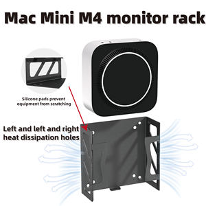 Soporte de Almacenamiento Honcam Compatible con Mini M4/M4 Pro Mac Mini y Soporte de Pantalla Montado en la Pared Debajo de un Escritorio de Hierro - Product Image 4