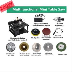 <span class=keywords><strong>Scie</strong></span> à <span class=keywords><strong>table</strong></span> électrique multifonctionnelle 200W, <span class=keywords><strong>mini</strong></span> <span class=keywords><strong>scie</strong></span> de bureau DIY, 110-127V, prise US - Product Image 5
