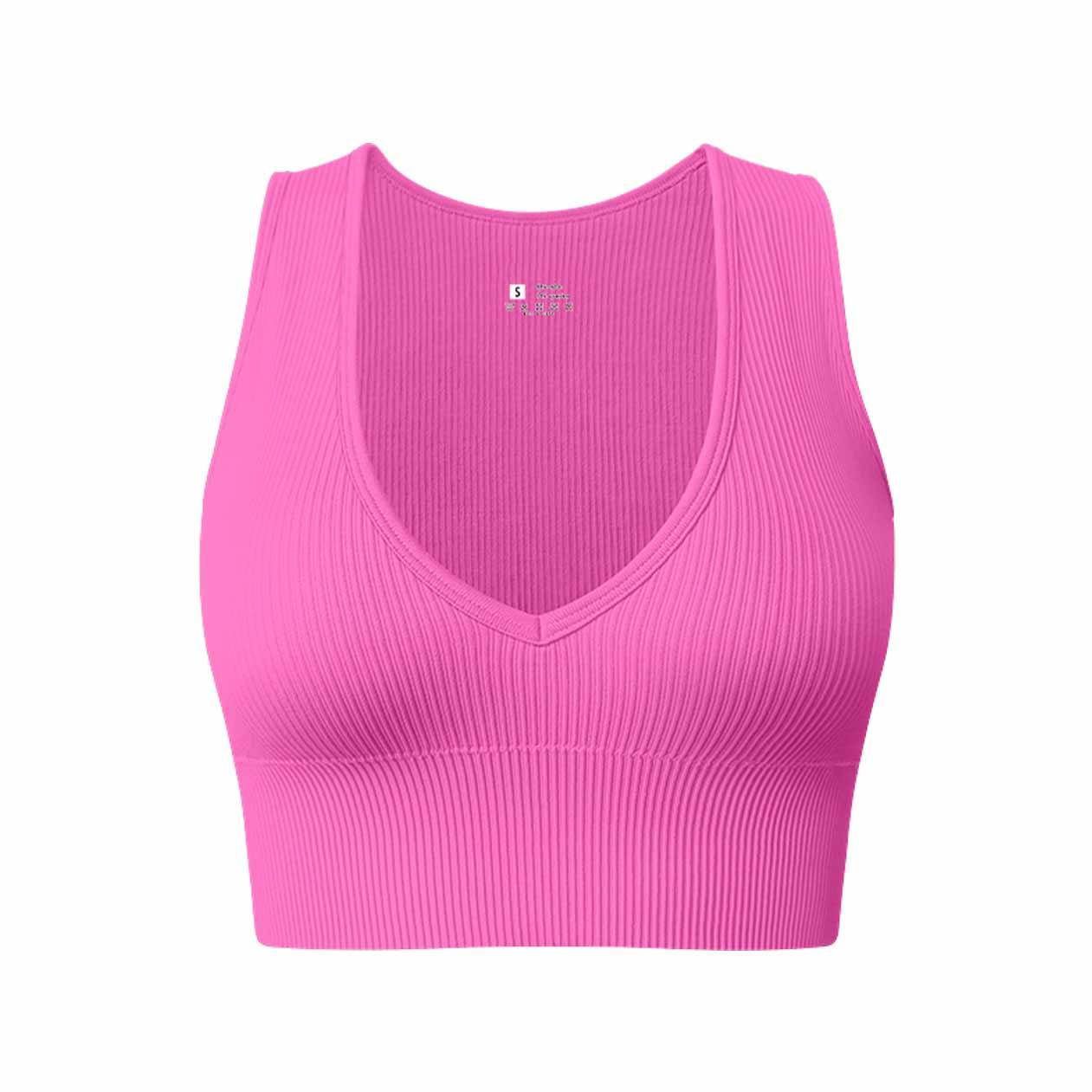 Wholesale Sexy Deep V Seamless Ribbed Vest Style Yoga Tops High Quality Lightweight Breathable Plus Size Clothing womens clothing