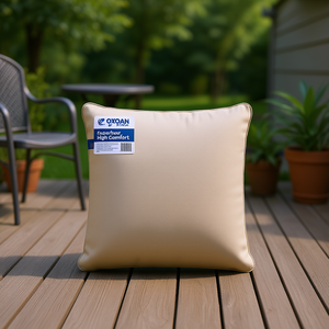 Coussin de chaise d'extérieur Oxoan beige 26 x 26 pouces carré en tissu Oxford, mousse et fibres, oreillers haute confort - Product Image 2