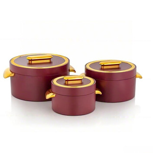 Contenedor de Alimentos Aislado con Tapa, Revestimiento Interior de Acero Inoxidable, 1L 2L 3.5L, Asa Dorada, Forma Cilíndrica - Product Image 3