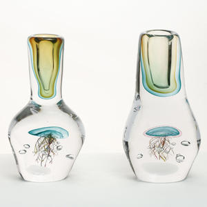 Jarrón de cristal Liuli Art Deco translúcido hecho a mano, motivo Floral tallado para boda o Bar Mitzvah, decoración de mesa - Product Image 4