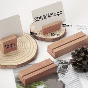 NGHỆ THUẬT bằng gỗ ảnh kinh doanh thẻ hiển thị đứng đơn giản bằng gỗ cơ sở đứng lịch phong cách trang trí - Product Image 3