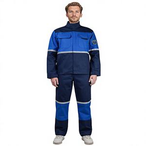 Traje de Trabajo Unisex para <span class=keywords><strong>Soldador</strong></span>, Resistente al Fuego, de Algodón, Anti-escaldaduras, Resistente al Calor, Antiestático, Reflectante, Conjunto de Camisa y Pantalones - Product Image 2