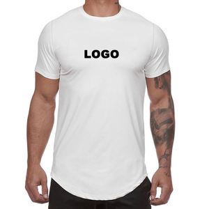 무료 샘플 플러스 사이즈 티셔츠 사용자 정의 인쇄 체육관 스포츠웨어 폴리에스터 의류 빈 대형 셔츠 짧은 소매 t 셔츠 - Product Image 4