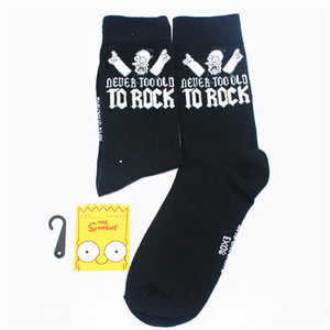 Pedido Mínimo 12 Pares Moda 2023 Calcetines de Estilo Cómic Animado Los <span class=keywords><strong>Simpson</strong></span> para Hombre Calcetines de Algodón de Anime - Product Image 3