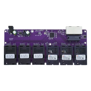 Công Tắc POE 6 Cổng RJ45 2 Sợi Quang 100M 6 SC 1310 1550 3KM 20KM Bảng Mạch PCBA Đa Quang - Product Image 1