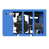 Compresseur d'air à vis bi-étagé lubrifié de 132 kW avec bloc compresseur et moteur pour ligne d'assemblage industrielle