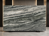 Dalles de quartzite vert brumeux pour îlots de cuisine, comptoirs, murs de douche, tables consoles, dessus de meubles de salle de bain, carreaux de sol