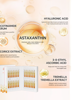 Sérum facial liquide en ampoule à l'astaxanthine et à l'acide hyaluronique en gros – Antioxydant, réparation des rides et resserrement des pores
