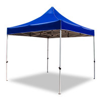 Tente parapluie pliable portable 3x3m carrée en alliage d'aluminium et PVC pour extérieur, logo personnalisé, imperméable, double couche, 1-2 personnes, toutes saisons