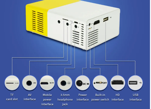 Flyin AK300 4K USB Full HD Rạp Chiếu Phim Rạp Hát Tại Nhà Trò Chơi Máy Chiếu Đa Phương Tiện Proyector <span class=keywords><strong>Mini</strong></span> Xách Tay <span class=keywords><strong>LED</strong></span> LCD Máy Chiếu Bỏ Túi - Product Image 6