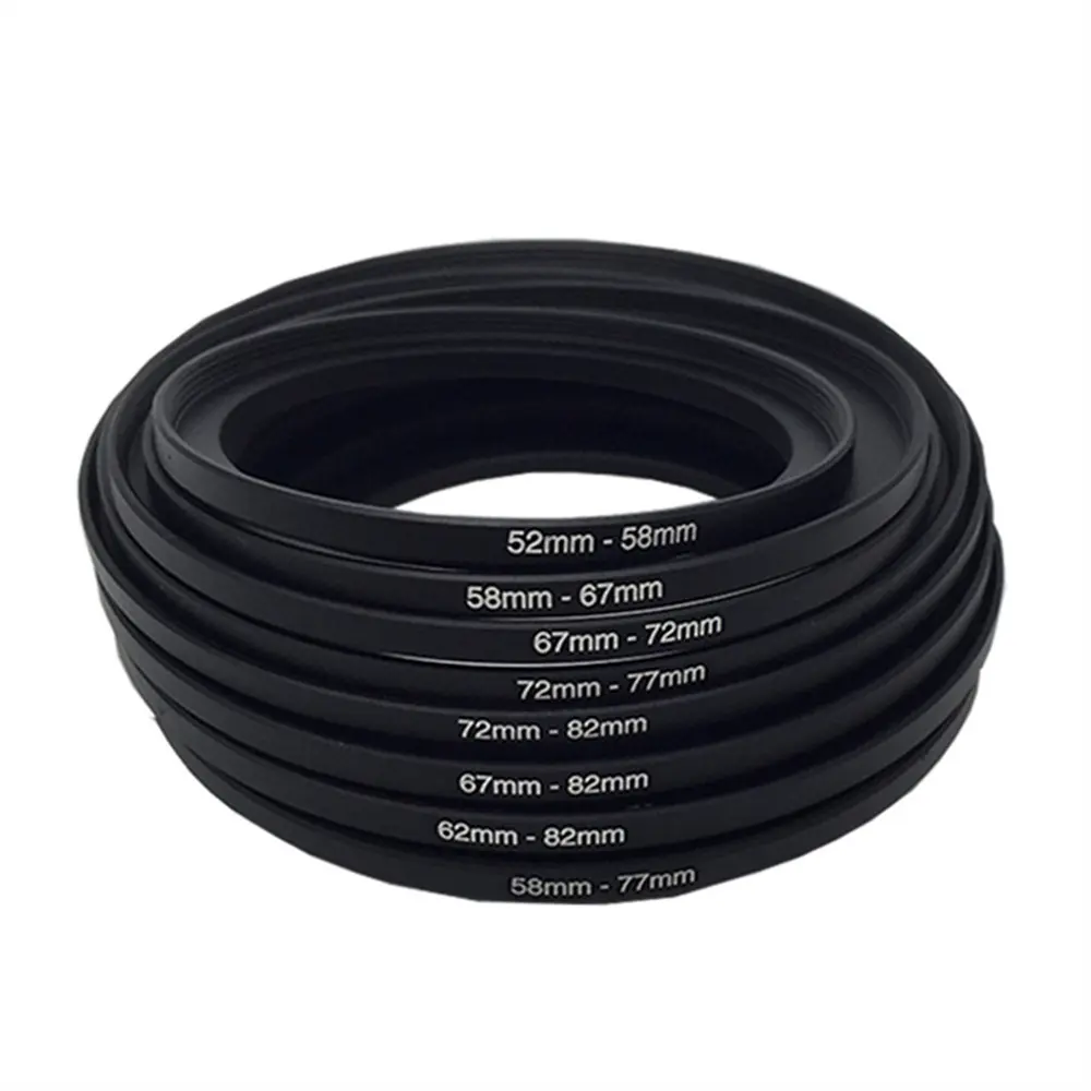 Camera aluminum lens adapt ring 49 mm to 37 40.5 43 46 52 55 58 62 57 72 77 82 mm step up down ring