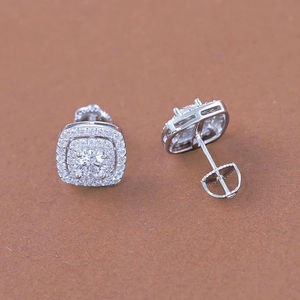 Pendientes de Diamantes Blancos Cultivados en Laboratorio de Plata de Ley 925, Joyería Elegante y Sencilla, Regalo para Mujer, para Bodas y Uso Diario - Product Image 6