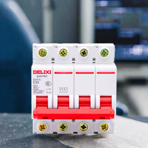 เบรกเกอร์ขนาดเล็ก DELIXI คุณภาพเยี่ยม 4P ป้อง<span class=keywords><strong>กัน</strong></span>ฝุ่น ป้อง<span class=keywords><strong>กัน</strong></span>ไฟไหม้ กระแสไฟ 25A ความจุ 125A ทองแดง ขายส่ง - Product Image 1