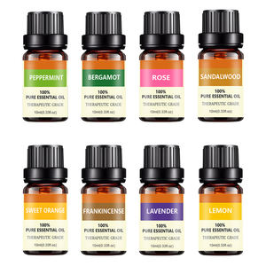 Huile essentielle Pure 100% naturelle, 8/10ml, coffret cadeau, aromathérapie, étiquette privée, soulagement de l'anxiété, parfum, Rose, original - Product Image 3