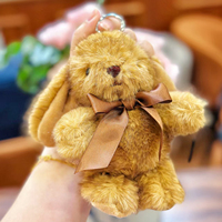 Porte-clés en peluche lapin 3D, mini lapin moelleux et doux, cadeau promotionnel