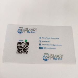 Cartes de visite personnalisées en PVC transparent givré, impression OEM, carte en PVC transparent, carte de visite en plastique - Product Image 4