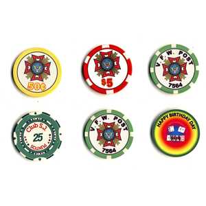 Jetons de poker en céramique de qualité casino personnalisés avec plateau, accessoire de jeu hautement durable - Product Image 2