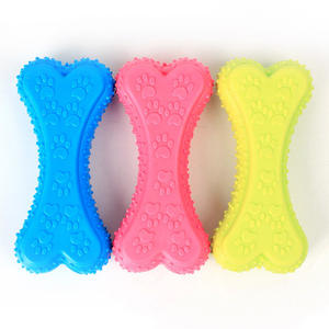 Giocattolo per animali domestici all'ingrosso della fabbrica giocattolo da masticare per biscotti per cani molari morbidi e durevoli colorati a forma di osso carino - Product Image 4