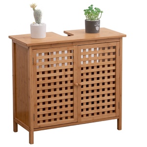 Meuble de rangement moderne en bambou pour salle de bain, armoire <span class=keywords><strong>haute</strong></span> sur pied pour toilettes - Product Image 6