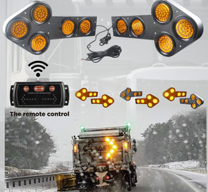 Signes de <span class=keywords><strong>camion</strong></span> magnétiques à commande sans fil 30 W Feux d'avertissement en forme de flèche LED Nouvel état Montés sur véhicule Arrow Board Trail - Product Image 5