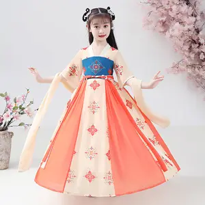Kız Hanfu elbise elbise Traditionnelle Hanfu Vestido çocuk Tang takım elbise kostüm yeni gelmesi çin peri Hanfu elbise