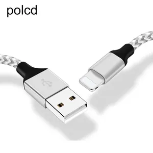 USB-кабель для быстрой зарядки в нейлоновой оплетке, кабель для зарядного устройства Polcd, линия типа C для iPhone, iPad, iPod, многоцелевой, оптовая продажа