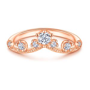 Anillo de Compromiso Personalizado de Plata de Ley 925 Chapado en Oro con Circonita Cúbica, Joyería Moderna para Mujer, Regalo de Boda, Certificado CMA - Product Image 1