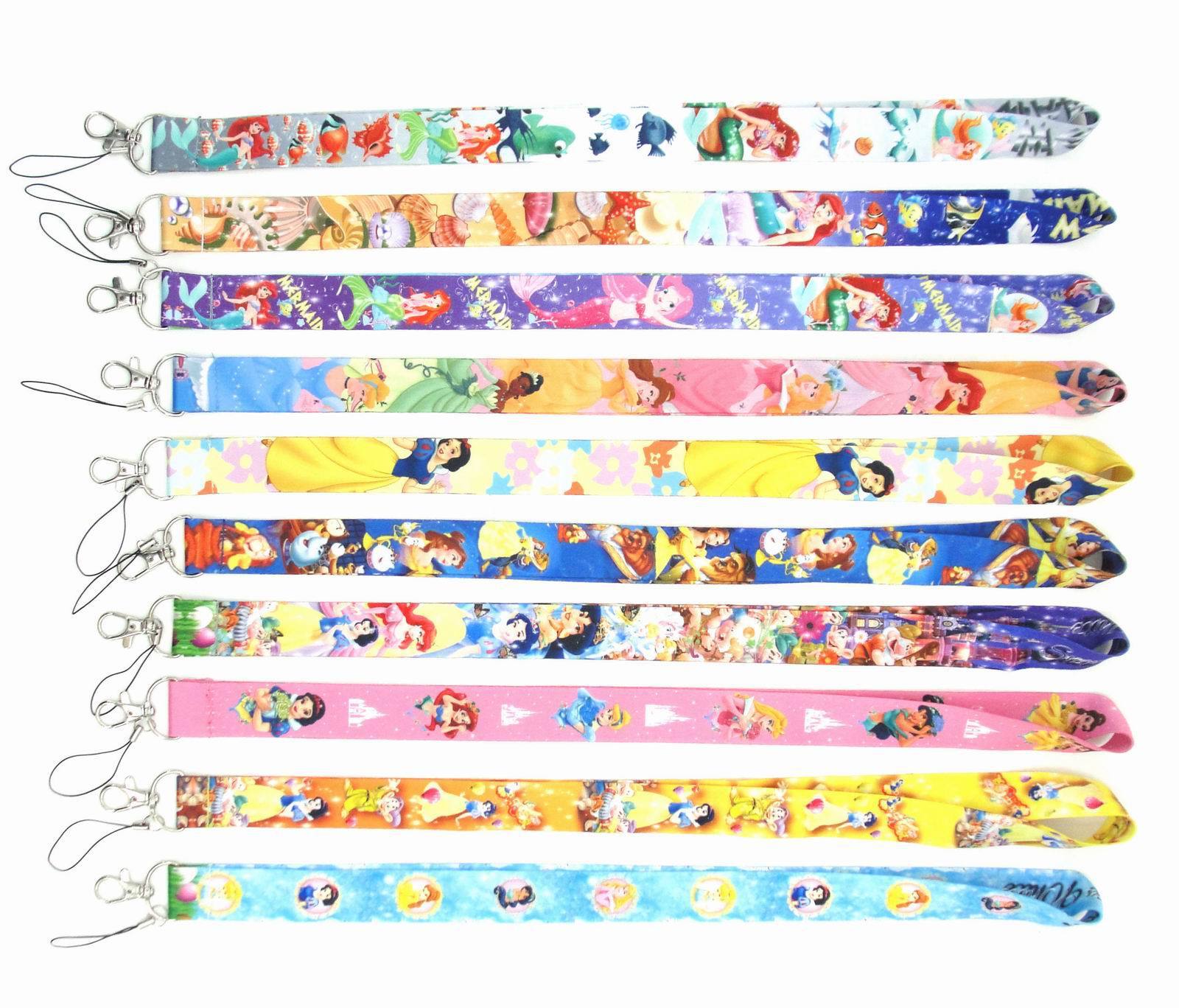 Cute Cartoon Snow White Princess Lanyard Wholesale Promotional Gift High Quality Phone Card Accessories Lanyards Custom Logo Image 2