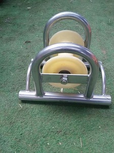 Roues en nylon et aluminium, poulie d'angle à trois roues / poulie de guidage de bloc au sol, type à trois rouleaux, rouleau de câble d'angle - Product Image 6