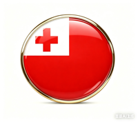 GREPAS GIFTS Épinglette de revers ronde de 1 pouce avec drapeau des Tonga, pour chapeau, thème patriotique mondial