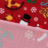Tissu extensible en spandex/polyester imprimé flocons de neige de Noël, léger, respirant et infroissable, directement de l'usine, pour canapé