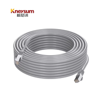 Cable Ethernet Gigabit Kneysum de Alta Velocidad CAT5e CCA, Conductor Sólido de 8 Hilos, UTP FTP SFTP, para Hogar, RJ45, 20M, Exterior, 24AWG