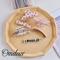 Barrettes à cheveux légères en acétate écologique Oradour, personnalisées, avec strass floraux, pour femmes et filles, cerises