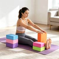 Brique de yoga EVA haute densité pour enfants, bloc de danse, pierre de fitness, vente en gros, couleur unie, directement de l'usine