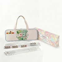 Lot de 4 règles de Mahjong portables modernes avec logo personnalisé, outil d'organisation de tuiles multifonctionnel de taille standard et lisse