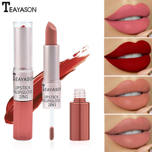 2-in-1 đôi hai mặt son bóng và Lip Stick Set mini Lip Gloss container với bàn chải cho On-The-Go ứng dụng - Product Image 1