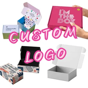Caixa de papel de luxo personalizada eco-amigável, artesanato, caixa de envio, lente de contato enrolada, caixas de presente