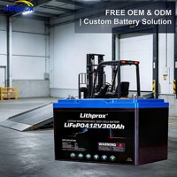 Batteria Industriale LiFePO4 12V 300AH con 6000 Cicli, Nuova Tecnologia LiFePO4 per Carrelli Elevatori Laterali, Certificata UN38.3 MSDS IP67, Design Personalizzato