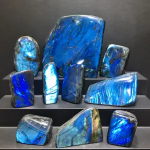 Natural Flashy Labradorite Polished Large Size Blue Flash Labradorite Free Form Big Healing Crystal Gemstone Freeform For Sale