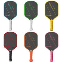 Raquette de pickleball très vendue, multicolore, en fibre de carbone T700, texture mate, motif personnalisé, rectangulaire, 230g, Source