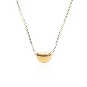 2024 High quality and low price Mini Jindou stainless steel 18k gold plated necklace pendant