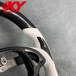 Volante deportivo personalizado de fibra de carbono y cuero blanco, adecuado para Infiniti G37 G37s Q50 Q60 G35 - Product Image 3