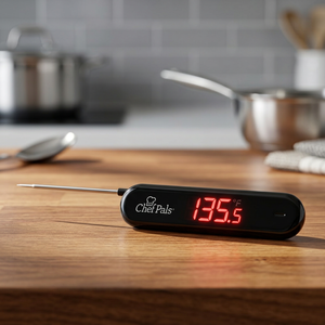 Termómetro digital de cocina con pantalla LCD grande, funciona con pilas, con cable, para medir la temperatura de la comida - Product Image 2
