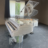 Source Factory High-End Customization Eco-Friendly Odor-Free Acrylic Crystal Grand Piano for Home Professional Training