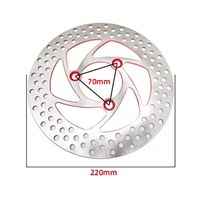 220mm disques de frein à disque avant et arrière 3 trous moto électrique Modification mollet singe trou D Istance 70mm disque de frein fixe